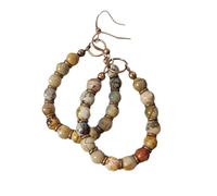 Boucles d ' oreilles rétro bohème en pierre naturelle, pendentif créatif, crochets d ' oreille conçus pour les femmes qui apprécient l ' élégance, boucles d ' oreilles bohème