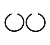Boucles d ' oreilles rondes à la mode avec un attrait, Black