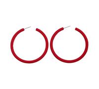 Boucles d ' oreilles rondes à la mode avec un attrait, Red