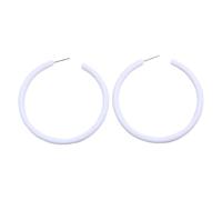 Boucles d ' oreilles rondes à la mode avec un attrait, White
