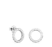Boucles d’oreilles Straight disco moyennes en Argent