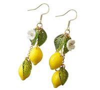 Boucles d ' oreilles sur le thème du citron, pratiques pour les femmes, accessoires de mode uniques en forme de fruits, idées cadeaux, tenues de vacances, boucles d ' oreilles citron