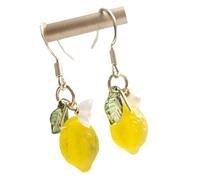 Boucles d ' oreilles sur le thème du citron, pratiques pour les femmes, fruits uniques, accessoire de mode, idées cadeaux, tenues, boucles d ' oreilles en résine citron