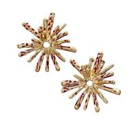Boucles d ' oreilles tendance Works avec accent rouge, C | Boucles d ' oreilles élégantes avec pierres rouges pour toutes les occasions, accessoires d ' oreilles