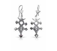 Boucles d’Oreilles Touareg Croix du Sud “Tahoua” - Argent Massif 925 - Bijoux Ethniques Artisanaux -