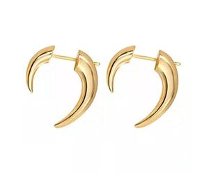 Boucles d ' oreilles tribales Wolf Fangs Gothic Jewelry personnalisé Horn Earring Spiral-Puncture pour femmes hommes