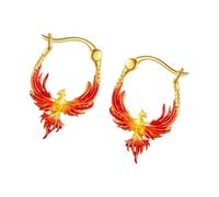 Boucles d ' oreilles uniques à clous Phoenixes de feu, confortables à porter toute la journée, polyvalentes, assorties à divers styles de vêtements