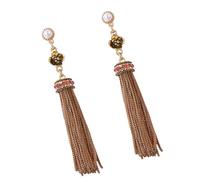 Boucles d ' oreilles uniques faites à la main, chaînes à franges artistiques et accessoires d ' oreilles en zircone cubique pour occasions spéciales, boucles d ' oreilles tendance non conformistes