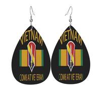Boucles D‘Oreilles Vétéran Des Combats Du Vietnam De La Première Force De Campagne Légères Boucles D'Oreilles Pendantes Vintage Boucle D'Oreille Pour Les Vacances Fêtes Anniversaires