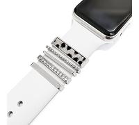 Boucles d'anneau décoratives en acier inoxydable Bijoux Accessoire de bracelet de montre Compatible avec Apple Watch Bracelets en Charms pour Galaxy Watch Band Fit for All Watch Bands Cheetah-01