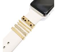 Boucles d'anneau décoratives en acier inoxydable Bijoux Accessoire de bracelet de montre Compatible avec Apple Watch Bracelets en Charms pour Galaxy Watch Band Fit for All Watch Bands Cheetah-03