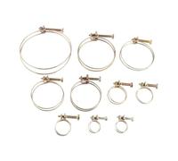 Boucles d'argent jubilé, Collier de serrage double fil réglable 16-100 mm, lot de 10, for le travail du bois et la plomberie(100mm)