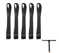 Boucles d'Arrimage,5 Pièces 20.5x2.5cm Tension Sangles Doux Attache Sangle,Sangles de Moto,Sangles d'Arrimage à Cliquet,pour Attacher Les Vélos dans la Remorque et pour Le Transport de Motos,Noir
