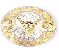 Boucles de Ceinture for Hommes, Boucle de Ceinture de Rechange, Boucles de Ceinture Western Cowboys 1 pièce Boucle tête de Taureau sans Ceinture Style européen et américain Boucle Lisse Grande Boucle