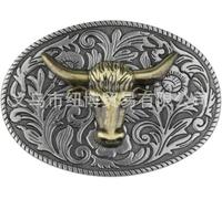 Boucles de ceinture for hommes, remplacement de boucle de ceinture, boucles de ceinture Western Cowboys 1 pièce Boucle de ceinture à tête de taureau dorée Accessoires de ceinture faits maison Ceinture