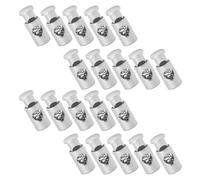 Boucles de Fixation pour Brochettes 20 Pièces en Fil de Fer Argenté | Anti-dérapant, Verrouillage Sécurisé et Pose Facile, pour Pics en Bambou ou Acier, Usage Extérieur et Fêtes