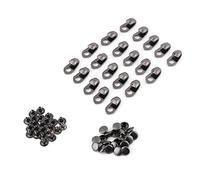 Boucles de lacet, ASHATA 20pcs / set crochet crochets de ferrures de dentelle avec rivets pour accessoires de réparation / camp / randonnée / ascension
