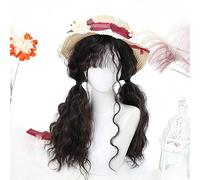 Boucles De Sonnerie Romantiques Pour Femmes Perruques De Cosplay À Cheveux Longs Costume De Princesse Fête Quotidienne École Jouer Au Théâtre Halloween Déguisement Perruque (Noir brunâtre)