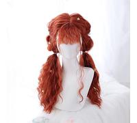 Boucles De Sonnerie Romantiques Pour Femmes Perruques De Cosplay À Cheveux Longs Costume De Princesse Fête Quotidienne École Jouer Au Théâtre Halloween Déguisement Perruque (Orange)