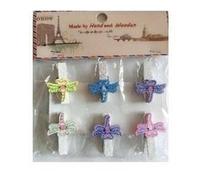 Boucles décoratives pour animaux libellules 6pcs