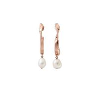 Boucles d'oreille créoles - SKAGEN - AGNETHE - Acier rose - Perles - Femme adulte