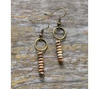 Boucles d'oreille en jaspe naturel