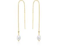 Boucles d'oreille femme Ania Haie Pearl Of Wisdom - Argent doré - Perles 6mm * 8mm