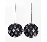 Boucles d'oreille Sira Fleur noir et blanc