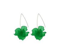 Boucles d'oreilles 1 paire conception de fleur de résine colorée