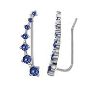 Boucles d'oreilles 7 cristaux Quatre sept étoiles Zircon Bijoux français Boucles d'oreilles pour deuxième trou d'oreille, taille unique, Métal, Pas de gemme