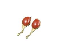 Boucles d'oreilles 925 Ancient French Craft Ball Boucles d'oreilles Femme Irréguleux Ancient White Jade Boucles d'oreilles Jade White Made en Chine