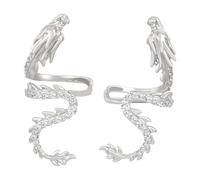 Boucles d'oreilles à clip en forme de dragon exquises pour femmes et hommes - Boucles d'oreilles à clip en cristal pour un usage quotidien, taille unique, Comme décrit, Comme décrit.