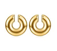 Boucles d'oreilles à clip pour oreilles non percées, confortables, unisexes, bijoux minimalistes faits à la main, bijoux d'oreille légers, L, Comme décrit, Comme décrit.
