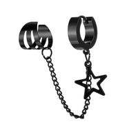 Boucles d'oreilles à clips tendance en forme d'étoiles à cinq points avec boucles d'oreilles sécurisées confortables pour un usage quotidien, taille unique, Comme décrit, Comme décrit.