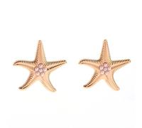 Boucles d'oreilles à clous étoile de mer surdimensionnées mignonnes océan animaux pendentif mère épouse amies été plage bijoux cadeaux accessoires remarquables breloques (Plaqué Or)