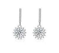 Boucles d'oreilles à clous modernes avec zircons cubiques détails fête déclaration boucles d'oreilles structure cuivre pour un look sophistiqué fête en zircone cubique, taille unique, Comme décrit