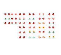 Boucles d'oreilles à coller Coccinelle (30 paires), Plastique, adhésif