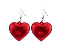 Boucles d'oreilles à crochet en forme de cœur à LED à la mode Boucles d'oreilles pendantes d'amour lumineux Bijoux Cadeau pour femmes filles Petite amie Boucles d'oreilles brillantes Goutte d'eau