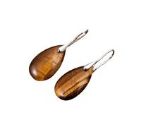 Boucles D'Oreilles À Crochet En Forme De Larme En Pierre Naturelle Œil De Tigre pour Femme, Faites À La Main, En Forme De Goutte, Délicates et Simples, En Cristal, Bijoux De Fête De Mariage
