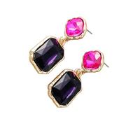 Boucles d'oreilles à fermeture sécurisée, construction portable, adaptées aux peaux sensibles et à une utilisation toute la journée, boucles d'oreilles carrées élégantes pour les fêtes, One Size