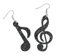 Boucles d'oreilles à la mode de dessin animé en acrylique pour notes de musique, boucles d'oreilles à la mode faites à la main pour les femmes pour un usage quotidien