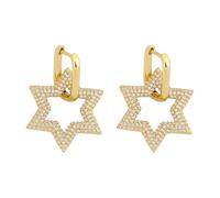 Boucles d'oreilles à la mode en forme de goutte d'étoile Boucles d'oreilles pendantes en forme de cœur Boucles d'oreilles multi facettes Bijoux d'oreilles pour le quotidien Différentes occasions