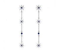 Boucles d'oreilles à longue chaîne de zircon Shining Star Clear Zircon pour femmes bijoux de mariage