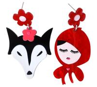 Boucles D'oreilles à Motifs de Dessins Animés en Acrylique et Métal