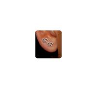 Boucles D'oreilles À Nœud, Bow Stud Earrings, Boucles D'oreilles à Clous Avec Nœud, Boucles D'oreilles pour Femme, Boucles D'Oreilles Noeud Or Argent, bijoux à nœud pour femmes et filles (B)