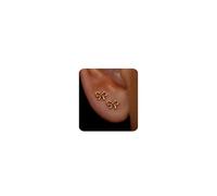 Boucles D'oreilles À Nœud, Bow Stud Earrings, Boucles D'oreilles à Clous Avec Nœud, Boucles D'oreilles pour Femme, Boucles D'Oreilles Noeud Or Argent, bijoux à nœud pour femmes et filles (A)