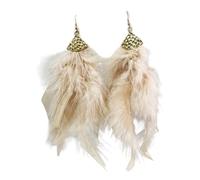 Boucles d'oreilles à pampilles à plumes résistantes aux allergies pour un usage quotidien, plusieurs couleurs, accessoires, gouttes d'oreilles à plumes pour femme, G, Comme décrit, Comme décrit.