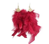 Boucles d'oreilles à pampilles à plumes résistantes aux allergies pour un usage quotidien, plusieurs couleurs, accessoires, gouttes d'oreilles à plumes pour femme, B, Comme décrit, Comme décrit.