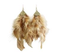 Boucles d'oreilles à plumes faites à la main, matériaux faciles à utiliser, crochets d'oreilles légers, bijoux cadeau gouttes d'oreilles à plumes pour femme, sector, Comme décrit, Comme décrit.