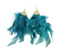 Boucles d'oreilles à plumes faites à la main, matériaux faciles à utiliser, crochets d'oreilles légers, bijoux cadeau gouttes d'oreilles à plumes pour femme, sector, Comme décrit, Comme décrit.
